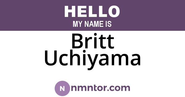 Britt Uchiyama