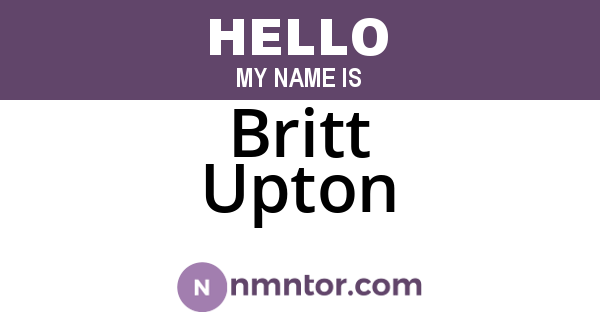 Britt Upton