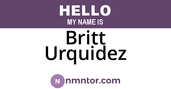 Britt Urquidez