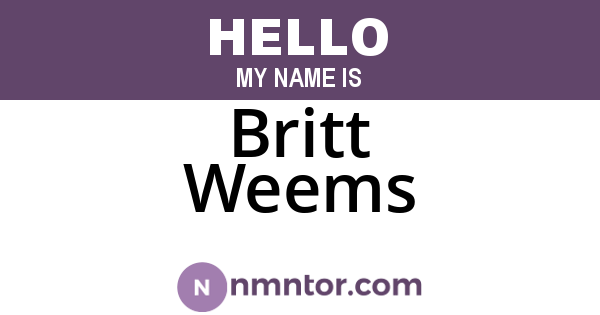 Britt Weems
