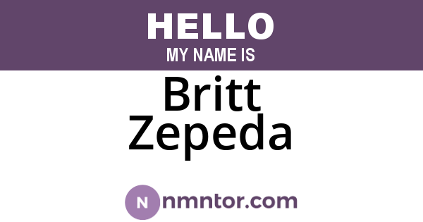Britt Zepeda
