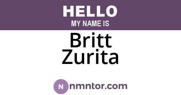Britt Zurita