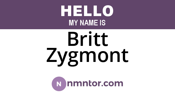 Britt Zygmont