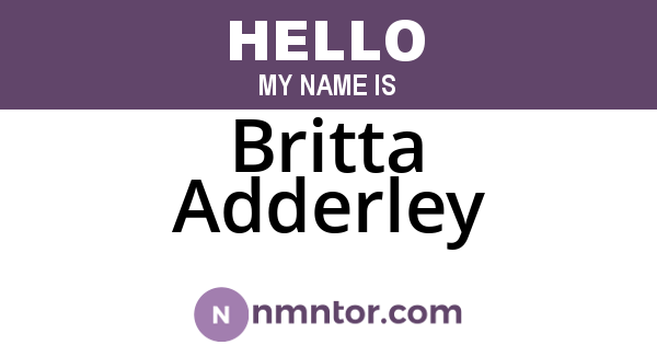 Britta Adderley