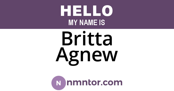 Britta Agnew