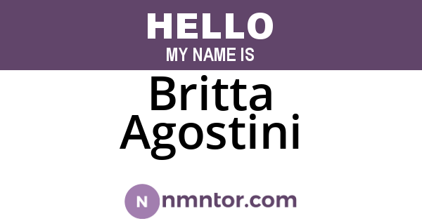 Britta Agostini
