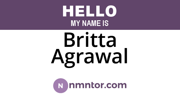 Britta Agrawal