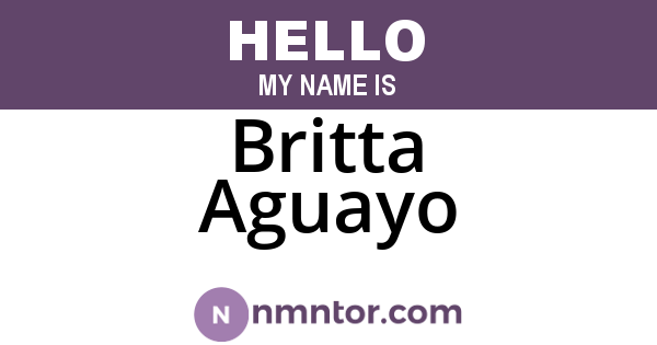 Britta Aguayo