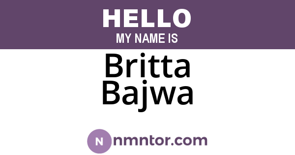 Britta Bajwa