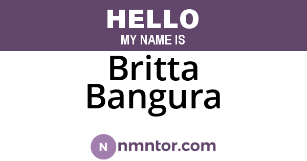 Britta Bangura