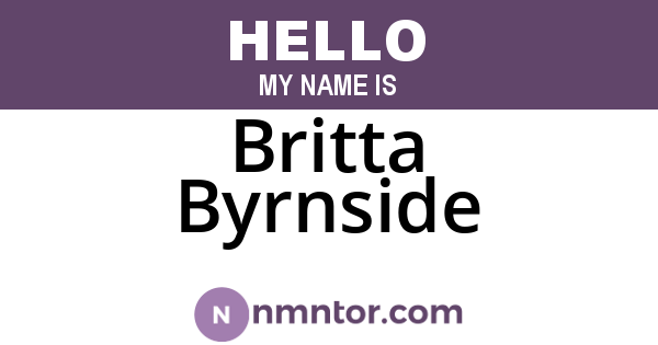 Britta Byrnside