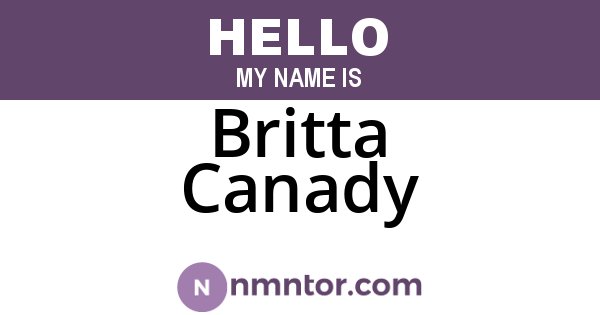 Britta Canady