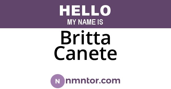 Britta Canete
