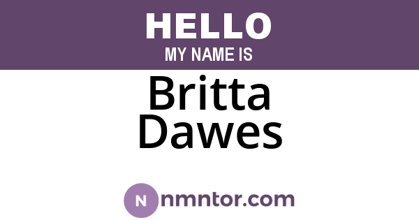 Britta Dawes