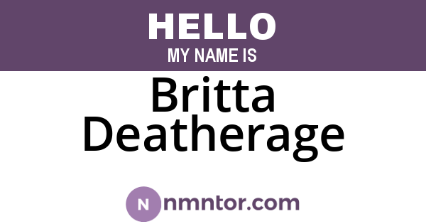 Britta Deatherage