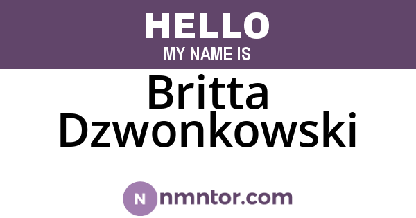 Britta Dzwonkowski