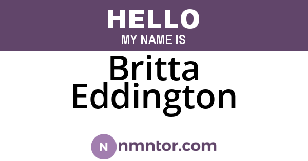 Britta Eddington
