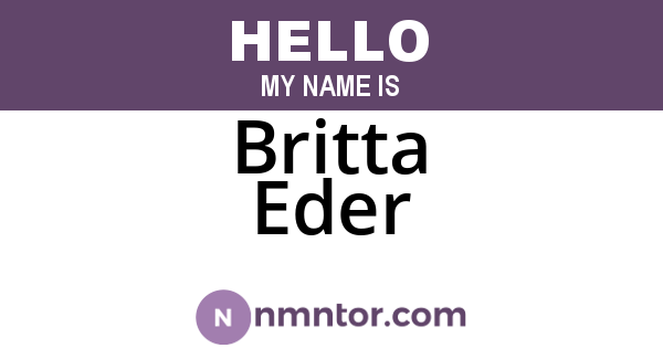 Britta Eder