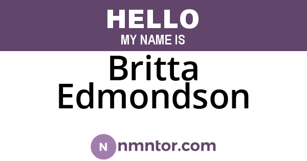 Britta Edmondson