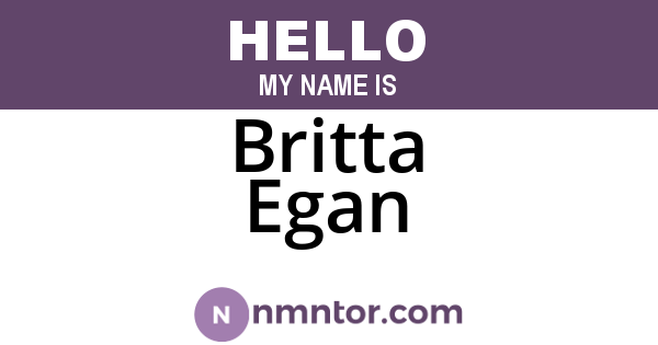 Britta Egan