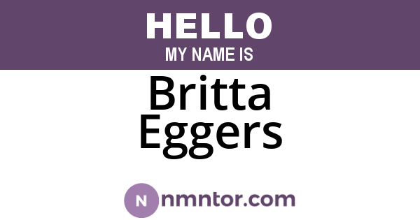 Britta Eggers