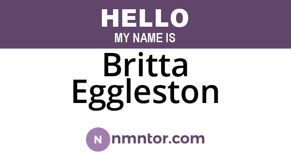 Britta Eggleston