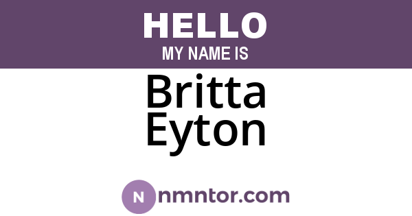 Britta Eyton