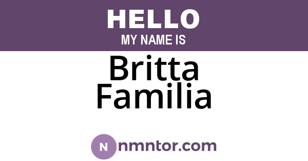 Britta Familia
