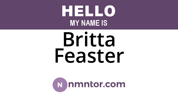Britta Feaster