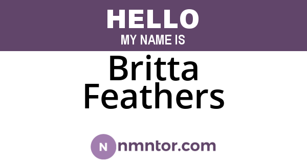 Britta Feathers
