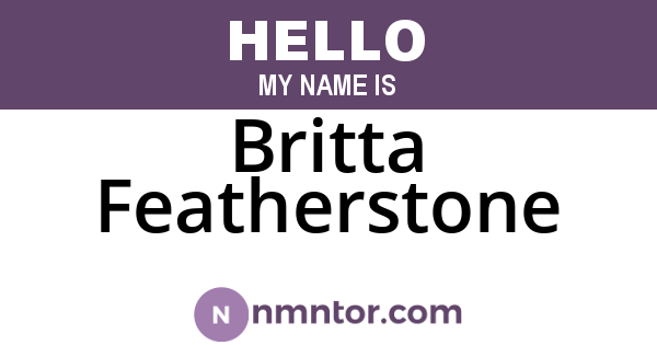Britta Featherstone