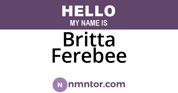 Britta Ferebee