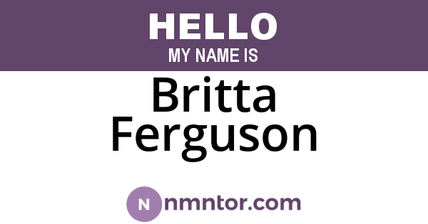 Britta Ferguson