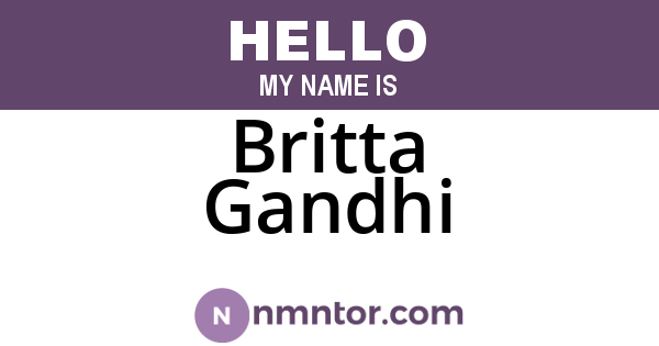 Britta Gandhi