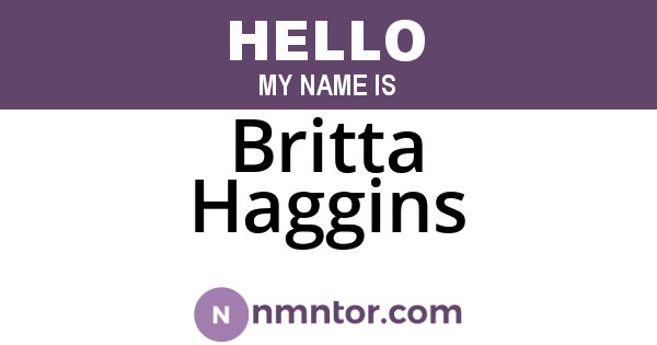 Britta Haggins