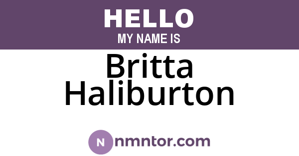 Britta Haliburton
