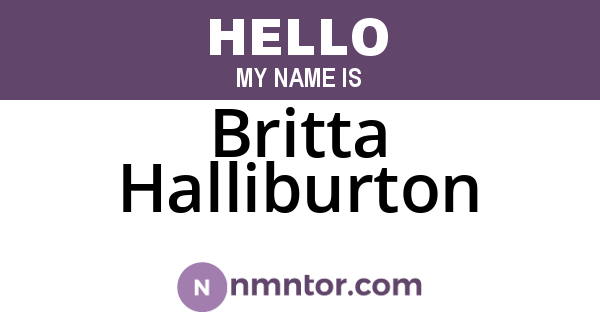 Britta Halliburton