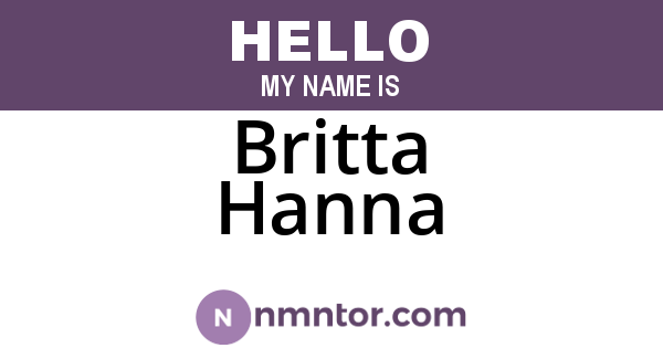 Britta Hanna