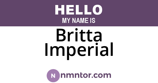 Britta Imperial