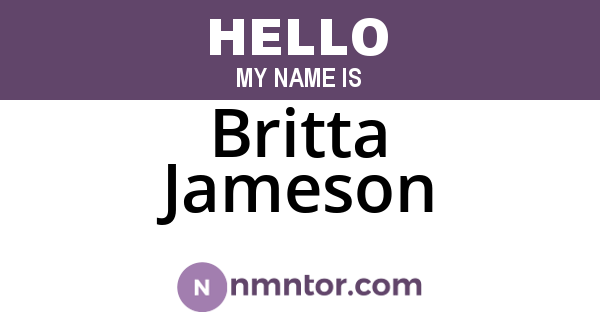 Britta Jameson