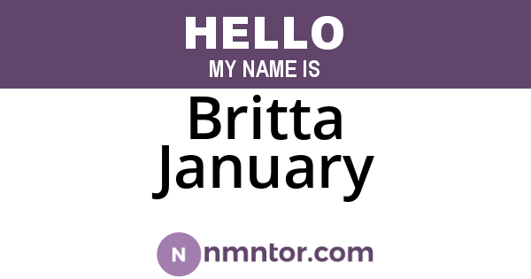 Britta January