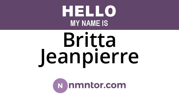Britta Jeanpierre