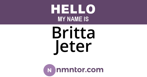 Britta Jeter