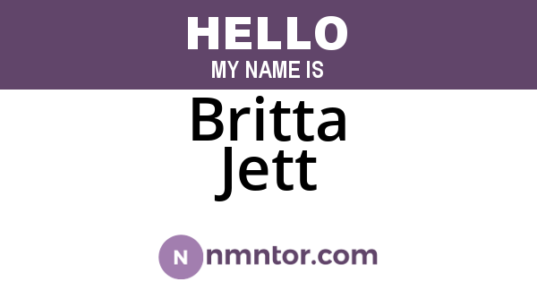 Britta Jett