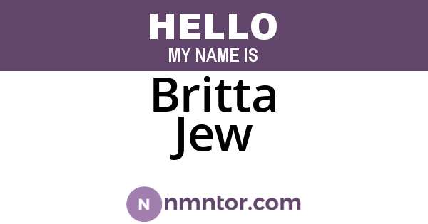 Britta Jew