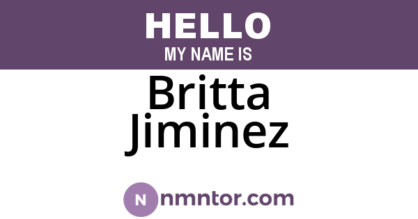 Britta Jiminez