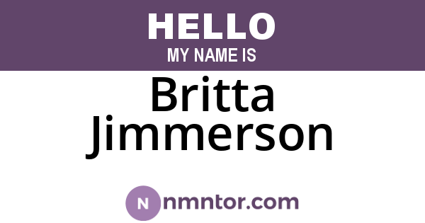 Britta Jimmerson