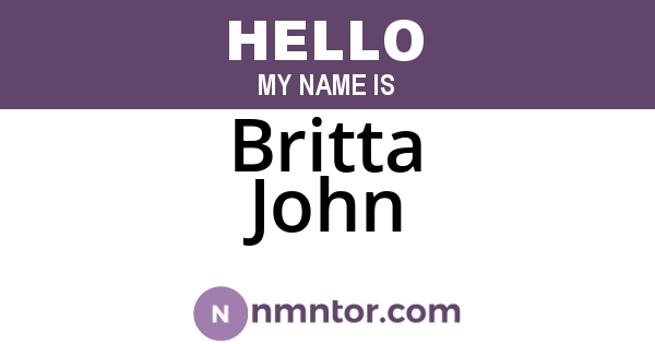 Britta John