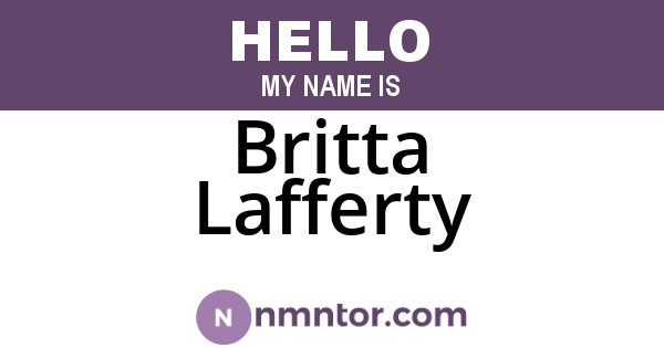 Britta Lafferty