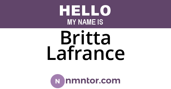 Britta Lafrance
